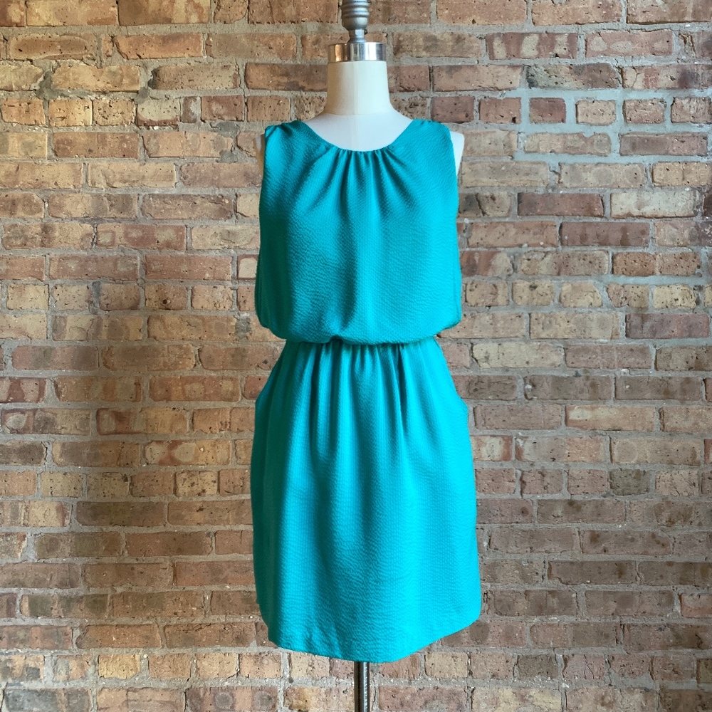 steven alan silk dress Steven Alan Silk Turquoise Dress